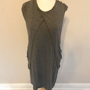 Fun Comfortable Sporty Grey T-Shirt Material Dress